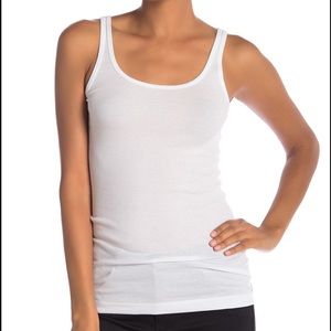 Vince Ribbed White Tank